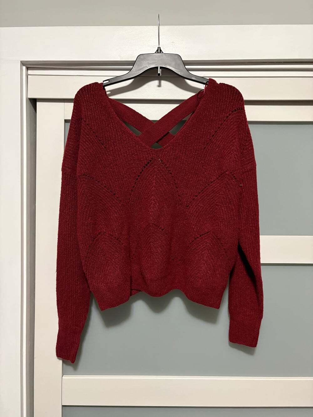 Pinque Design Sutdios Stitch Fix Exclusive Ladies Sweater sz S Burgundy